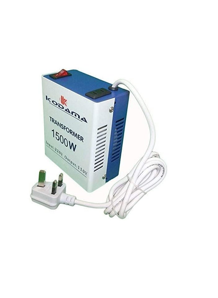KODAMA - Kodama 1500 Watt Transformer 220V to 110V 1500W Power Converter 220V to 110V 1500 Watt UK plug Multi color - Image 1