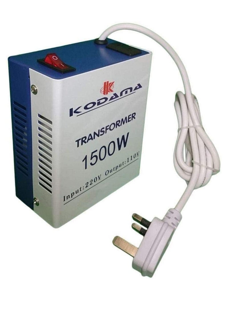 KODAMA - Kodama 1500 Watt Transformer 220V to 110V 1500W Power Converter 220V to 110V 1500 Watt UK plug Multi color - Image 1