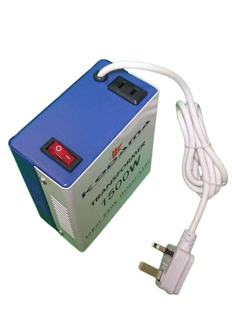 KODAMA - Kodama 1500 Watt Transformer 220V to 110V 1500W Power Converter 220V to 110V 1500 Watt UK plug Multi color - Image 1
