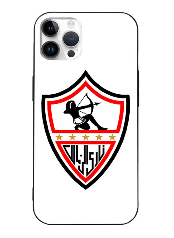 Okteq TPU Protection and Hybrid Rigid Clear Back Cover Case Zamalek for Apple iPhone 14 Pro  - Image 1