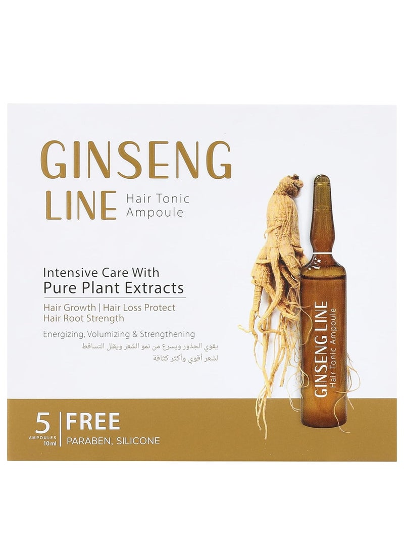 ميلانوفارما أمبولات جينسينج لاين لنمو الشعر 5 أمبولات 10 مل - Image 2