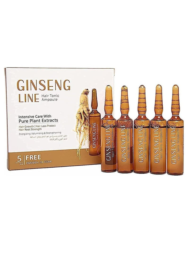 ميلانوفارما أمبولات جينسينج لاين لنمو الشعر 5 أمبولات 10 مل - Image 4
