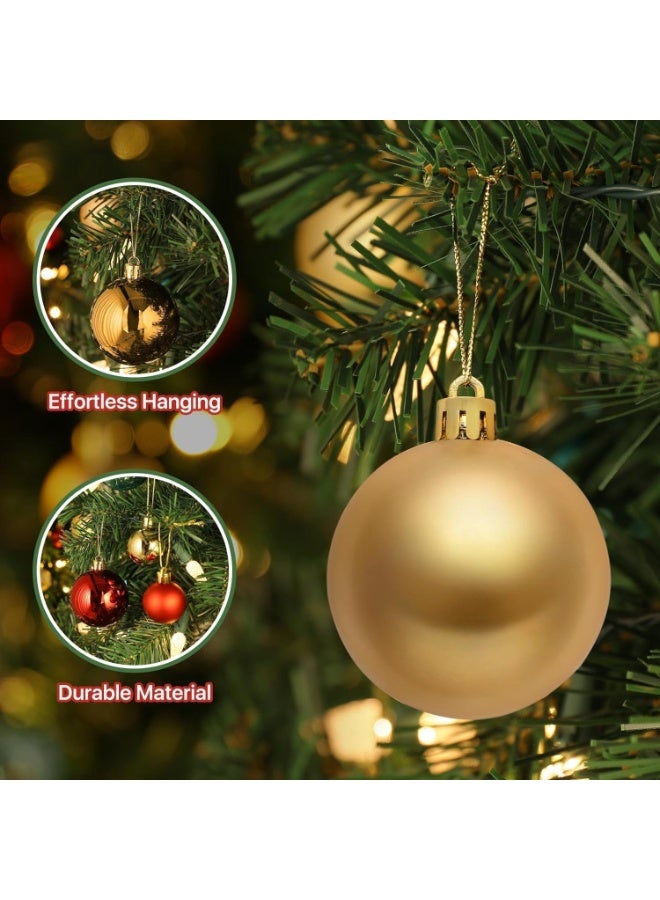 SINCHER 34 Pcs Christmas Ball Ornaments, 4CM Hanging Tree Decorations for Xmas Holiday, Wedding & Party Festive Decor - Image 5