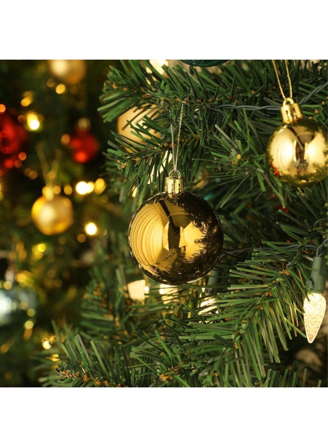 SINCHER 34 Pcs Christmas Ball Ornaments, 4CM Hanging Tree Decorations for Xmas Holiday, Wedding & Party Festive Decor - Image 2