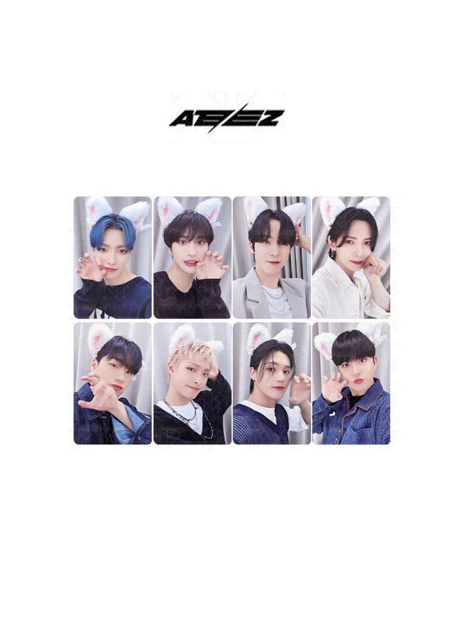 NIBEMINENT 8 Pcs Kpop ATEEZ THE WORLD EP.2 OUTLAW Makesta
r Lomo Cards Card For Fans Collection Gifts - Image 1