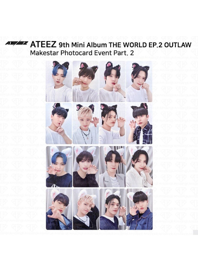 NIBEMINENT 8 Pcs Kpop ATEEZ THE WORLD EP.2 OUTLAW Makesta
r Lomo Cards Card For Fans Collection Gifts - Image 2