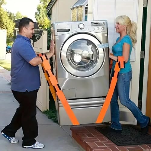 MEZON Home Carry Furnishings Easier Furniture Adjustable Moving Straps Forearm Delivery Transport Rope Belt Transport Carry Tools Heavy Weight Lifting Carry Strap Easily Move 2Pcs/Pair - Image 3