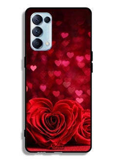 Tolwak Oppo Reno5 Pro 5G Protective Case Cover Heart Flowers Abstract Art  - Image 2
