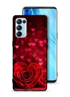 Tolwak Oppo Reno5 Pro 5G Protective Case Cover Heart Flowers Abstract Art  - Image 1