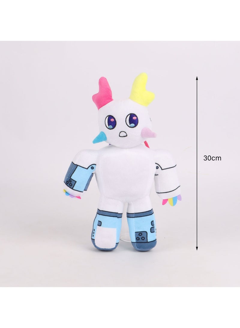30 CM Cute White Robot Plush Toy Soft Stuffed Doll For Girls And Boys All Ages Gift - Image 2