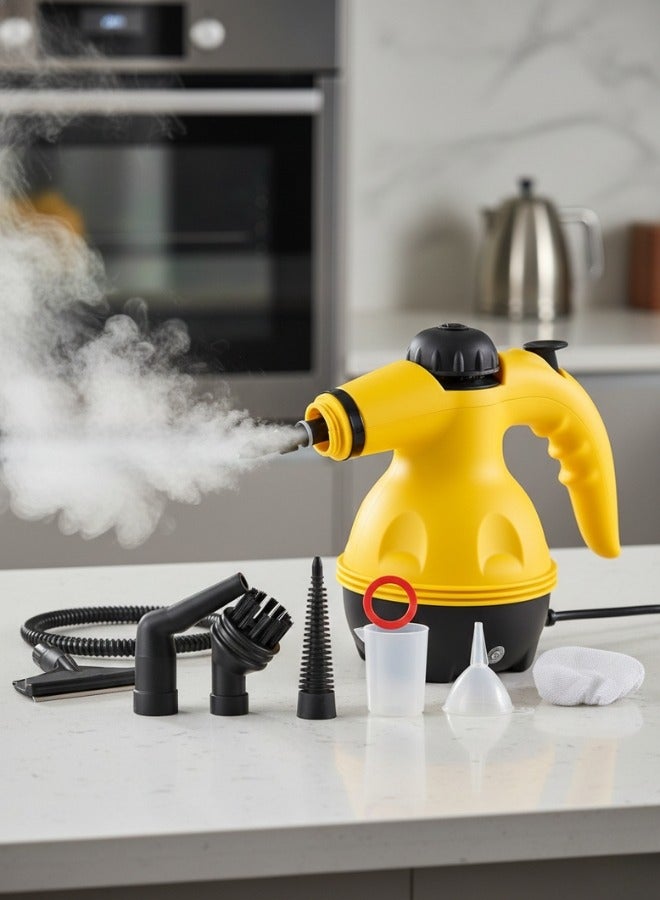 Handheld High-Pressure Steam Cleaner, Multi-Purpose for Home and Car Cleaning, Equipped with 15 Accessories for Deep Degreasing, Dirt Removal, and Sanitizing Surfaces, Upholstery, Kitchens, Bathrooms, Tight Corners, Floors, and Seats with Powerful and Safe Steam Performance. - Image 1