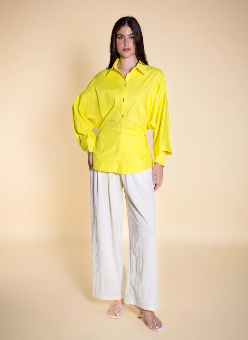 شايبس DETAILED SMOCKED SHIRT