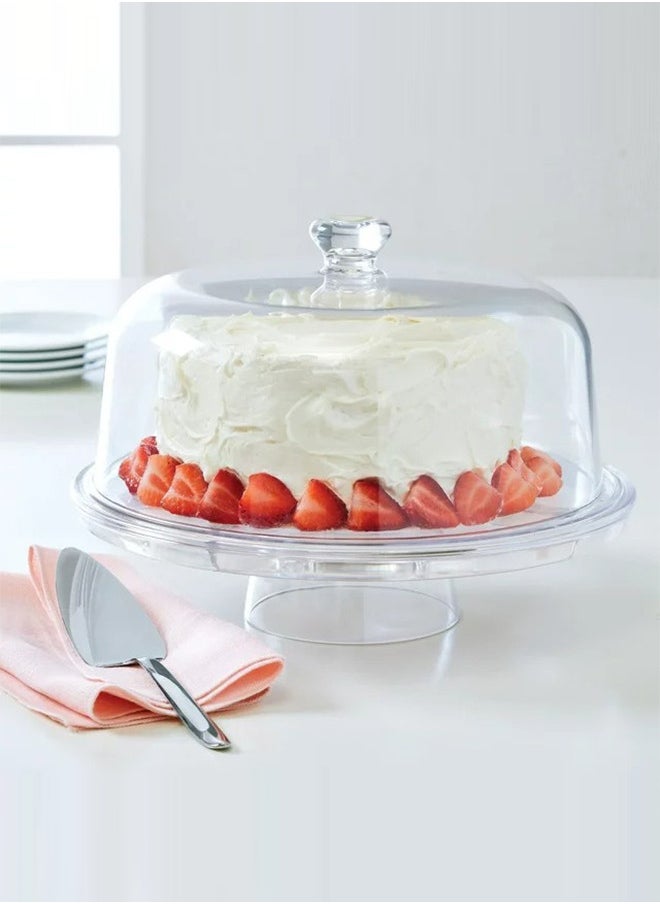 Trust - Multi-Function Acrylic Cake Stand With Lid Clear - Image 1