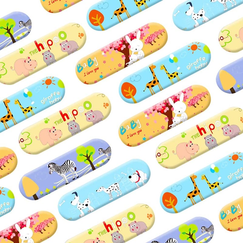 Cute Bandages 100 Count Water Resistant Breathable Bandages Cute Cartoon Adhesive First Aid for Kids Children