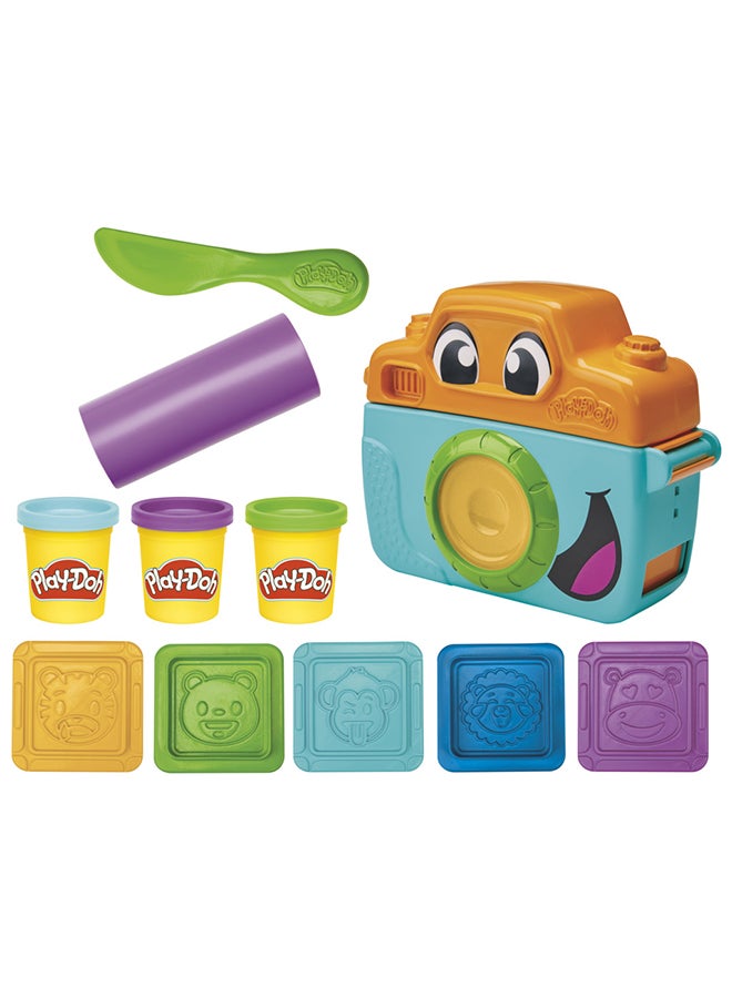 Play-Doh مجموعة بداية المرح مع بلاي دو، كاميرا ألعاب للأطفال للعب التخيلي، فنون وحرف للفتيات والفتيان 2+ مع 7 ملحقات وسجادة لعب - Image 5