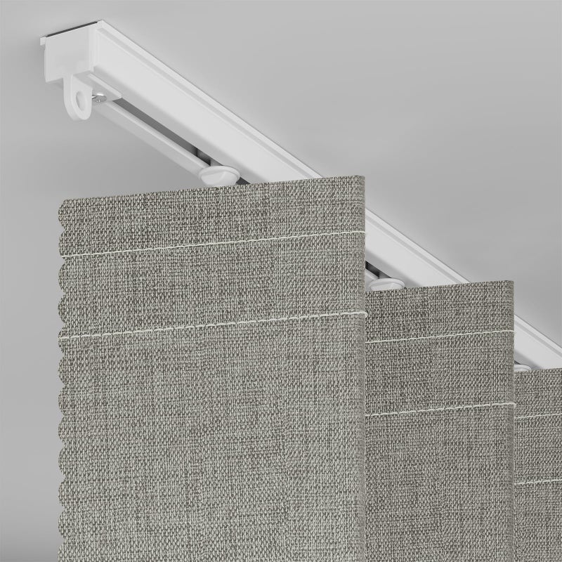 A-jazz AJAZZ 100% Blackout Accordion Door Curtain Invisible Folding Door Accordion Doors Interior for Bedroom Living Room Doorway Curtain Sets Included Tracks (1 Pack, 72W x 79 L, Grey) - Image 2