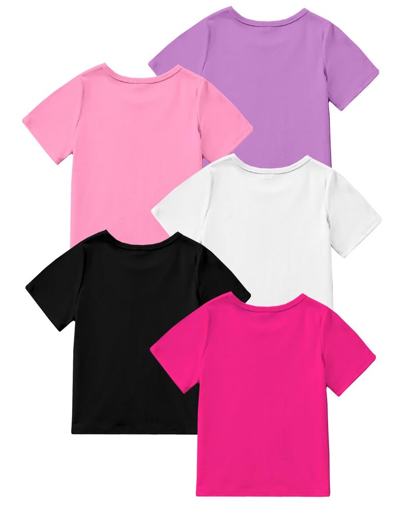 Kuchipoo Girls Regular Fit Half Sleeves Cotton T-Shirts (KUC-TSHRT-543, 13-14 Years, Multi-Colored) - Image 2