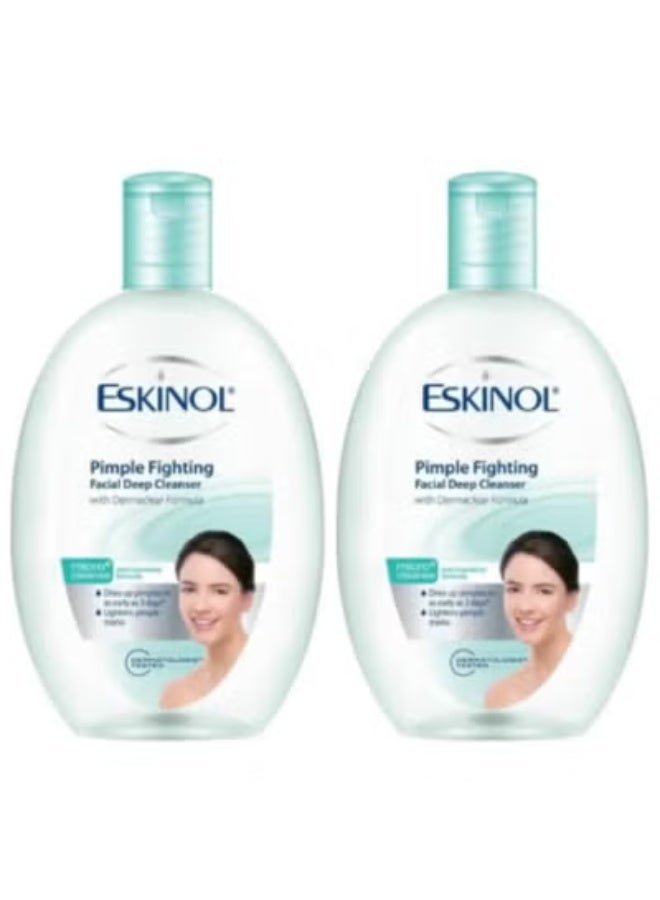 غسول وجه لمكافحة البثور وتنظيف عميق 225 مل 2 قطعة