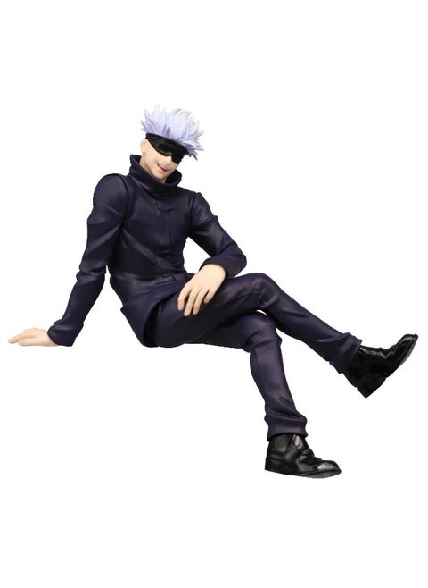 Anime Jujutsu Kaisen Satoru Gojo Action Figure, Sitting Position Satoru Gojo Model Figure Statue, PVC Character Model Toys, for Desktop Decorations/Collectibles, Gifts for Fans, Friends, 10CM