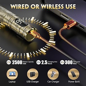 Solati Beard Trimmer Hair Clippers Cordless Rechargeable Trimmer for Men Premium Professional Barber Grooming Set with Zero Gapped T Blade Shaver LCD Display Gift - Image 2