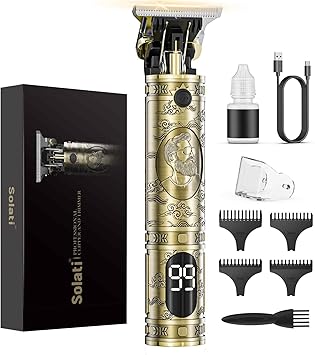 Solati Beard Trimmer Hair Clippers Cordless Rechargeable Trimmer for Men Premium Professional Barber Grooming Set with Zero Gapped T Blade Shaver LCD Display Gift - Image 1