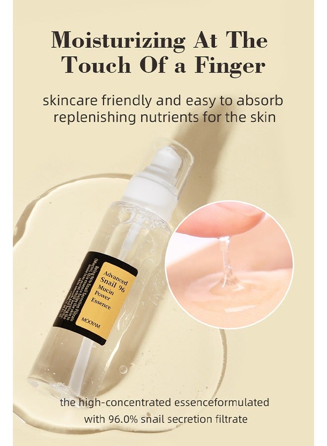 MOOYAM Advanced Snail 96 Mucin Power Essence, Effectively Replenish Nutrients Improve Dryness Soften Cuticles Minimize Poreslighten Acne Scars Soothe And Repair Skin 100ml  - Image 2