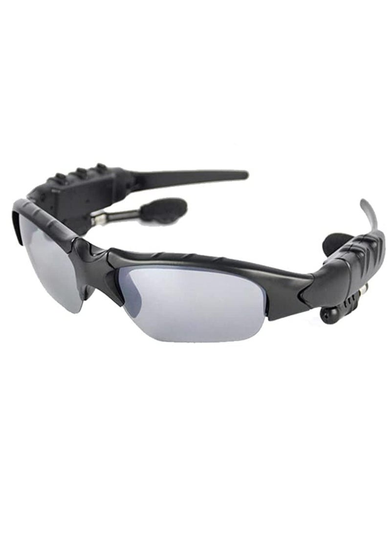 SYOSI Bluetooth Sunglasses Wireless Music Sunglasses Men Women Sports Sunglasses Smart Glasses Handfree Call Headphone Stereo Sound With Mic For Smart Phone Outdoor Travel Driving Cycling Gray Black - Image 1