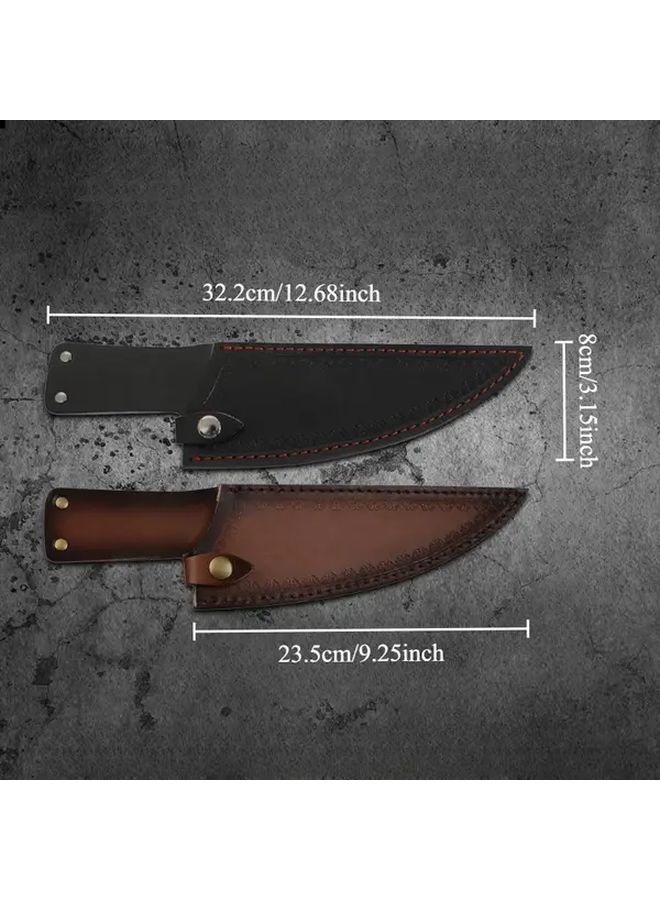 Black Round Buckle Leather Kitchen Storage Pouch Easy Open Close Stable Secure Daily Carry Durable Stylish Design For Cutting Boards Knives - Image 2