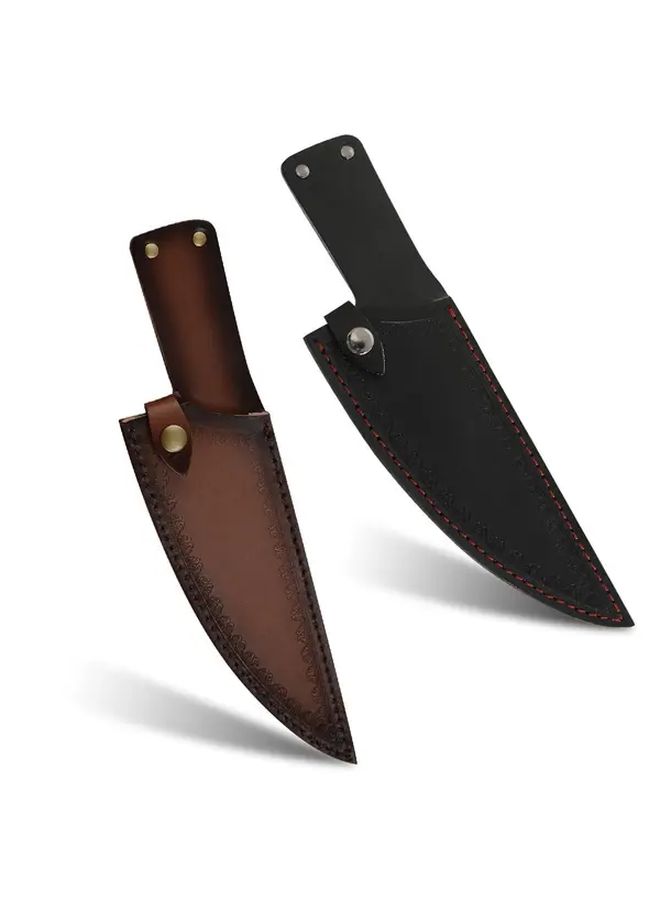 Black Round Buckle Leather Kitchen Storage Pouch Easy Open Close Stable Secure Daily Carry Durable Stylish Design For Cutting Boards Knives - Image 3