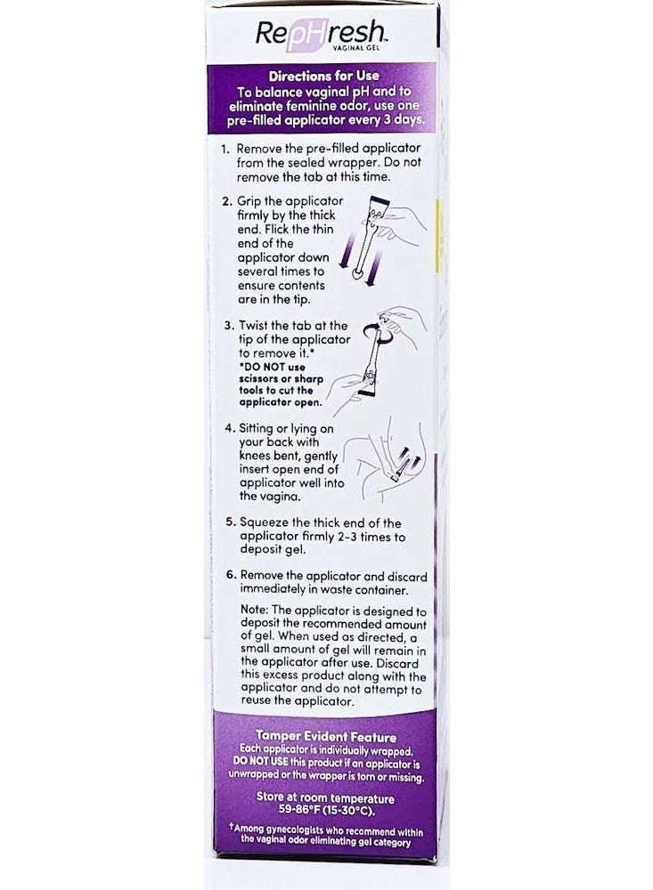 Rephresh Odor Eliminating Gel - 4 Pre-filled Applicators, 0.07oz - Image 2