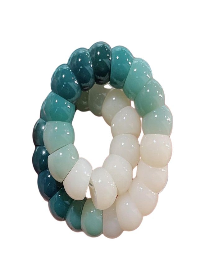 sunglnl MUDI Bracelet For Women, Bodhi Seed Beads Bracelets Fidget Healing Energy Protection Stretch to My Man Jewelry Gift (Oval Green White) - Image 1