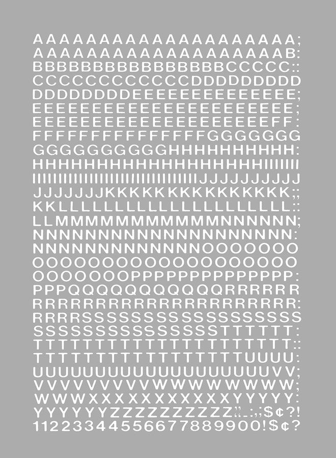 Chartpak Self-Adhesive Vinyl Capital Letters and Numbers, 1/4 Inches High, White, 610 per Pack (01006) - Image 2