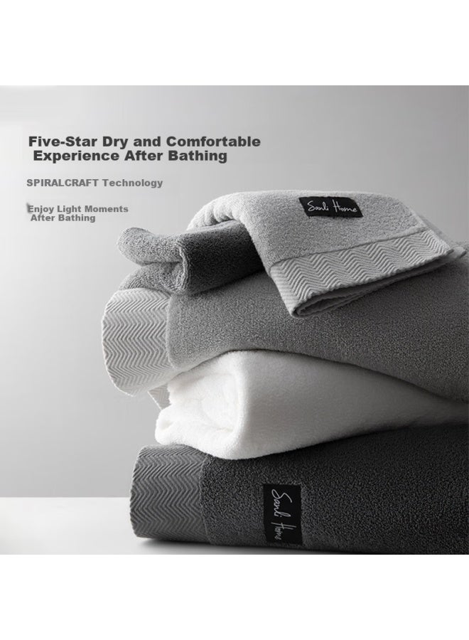 Sanli 7a Antibacterial Xinjiang Cotton Hotel Bath Towel 100% Pure Cotton Extra Large Thick Absorbent Men Women Adult Wrap Towel Light Grey - Image 2