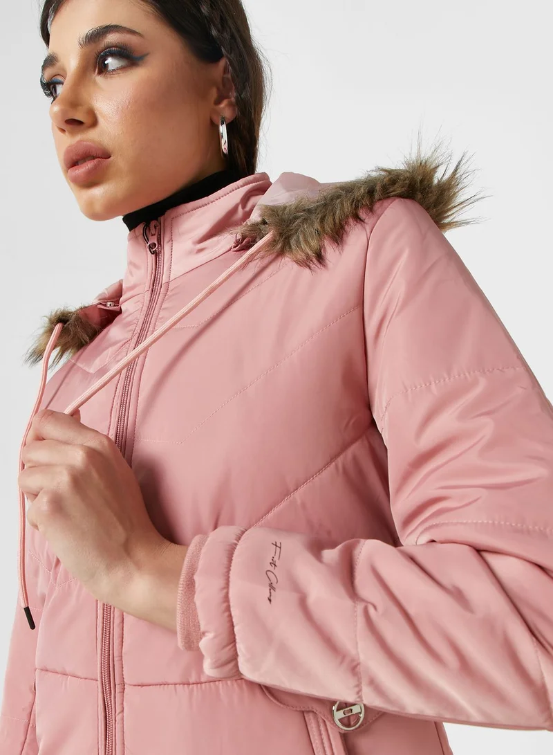Urban Minx Urban Minx Urban Minx Classic Padded Jacket With Hood