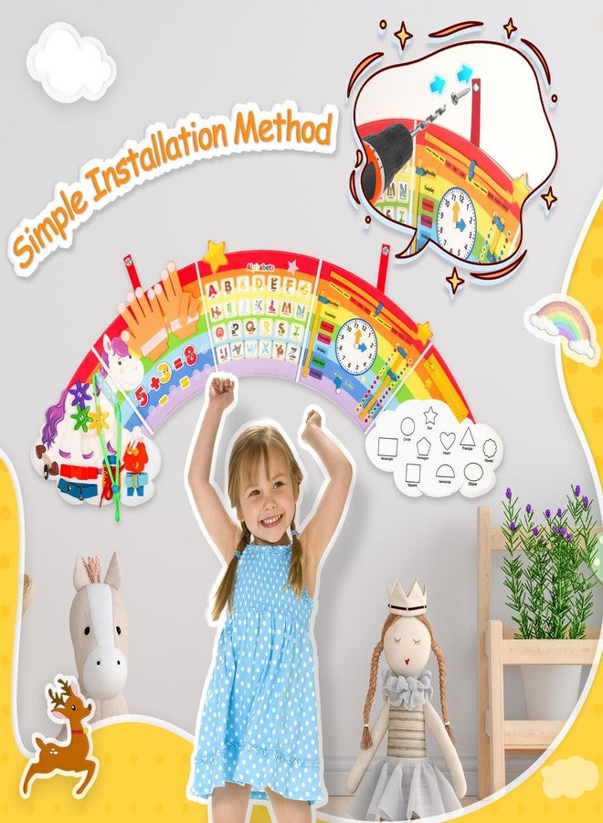 JAYOBGO Montessori Sensory Wall Busy Board - Sensory Wall Panel for Kids, Toddler Felt Activity Book Board Toys for 3-6, Activity Cube, Daycare Educational Learning Toys - Image 4