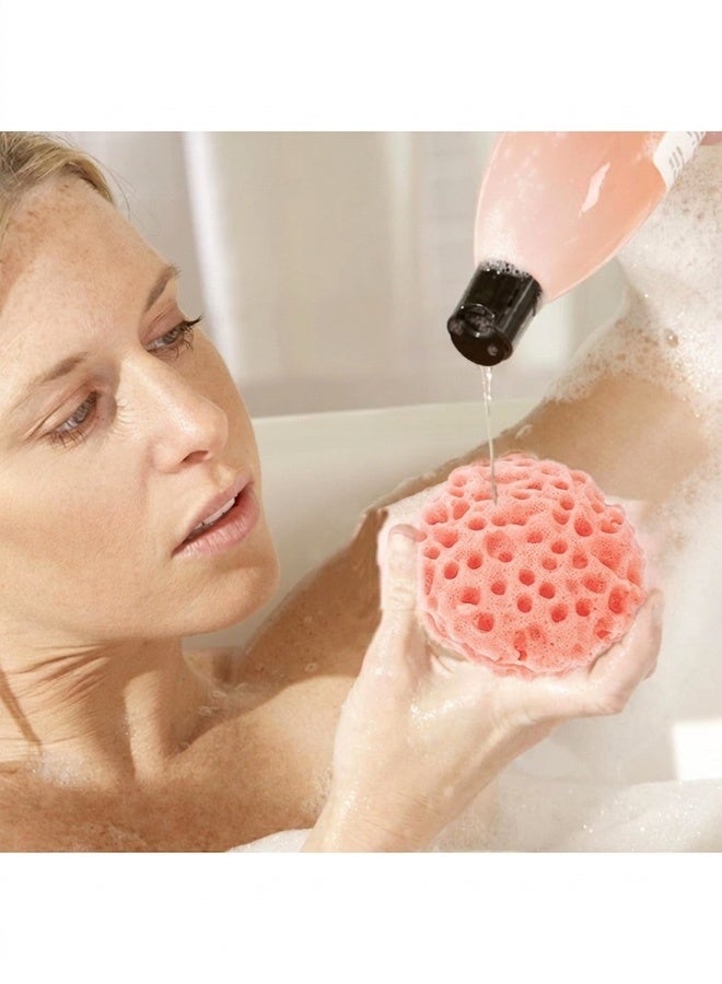 3 Pcs Honeycomb Bath Sponge Set, Super Soft Body Scrubber for Men Women & Kids, Gentle Cleansing & Exfoliating Shower Ball, Skin-Friendly Bathing Accessories (Yellow, Green, Pink) - Image 4