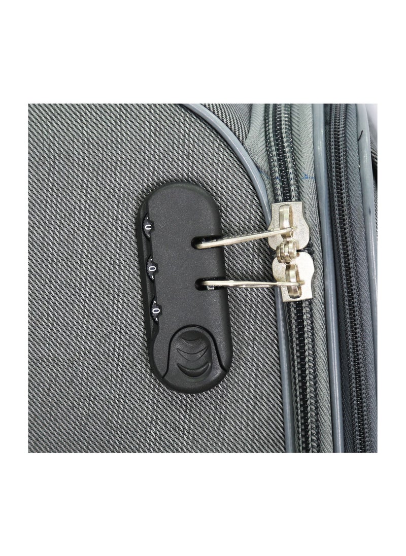 GIORDANO Giordano Trolley Bags 3 PCS Set Softside Spinners,Grey  - Image 4