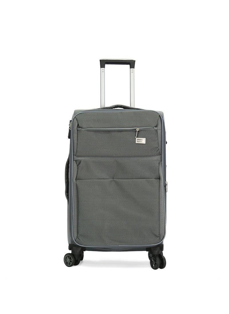 GIORDANO Giordano Trolley Bags 3 PCS Set Softside Spinners,Grey  - Image 2