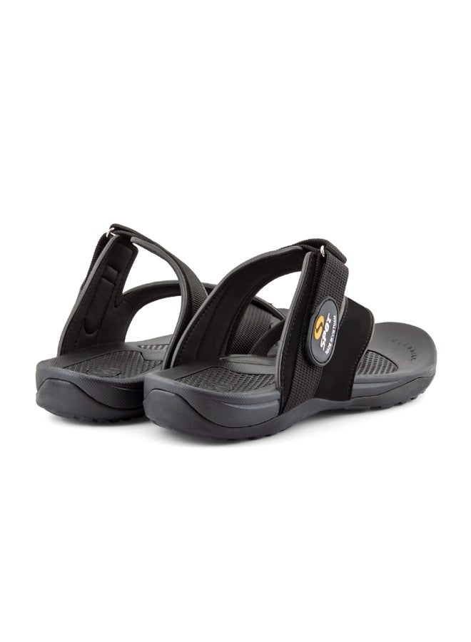 سبوت نعال سبوت للرجال مع قبضة ممتازة من جلد البولي يوريثان والنوبوك SS-75 باللون الأسود - Image 3