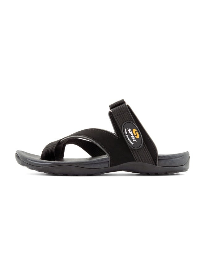 سبوت نعال سبوت للرجال مع قبضة ممتازة من جلد البولي يوريثان والنوبوك SS-75 باللون الأسود - Image 4