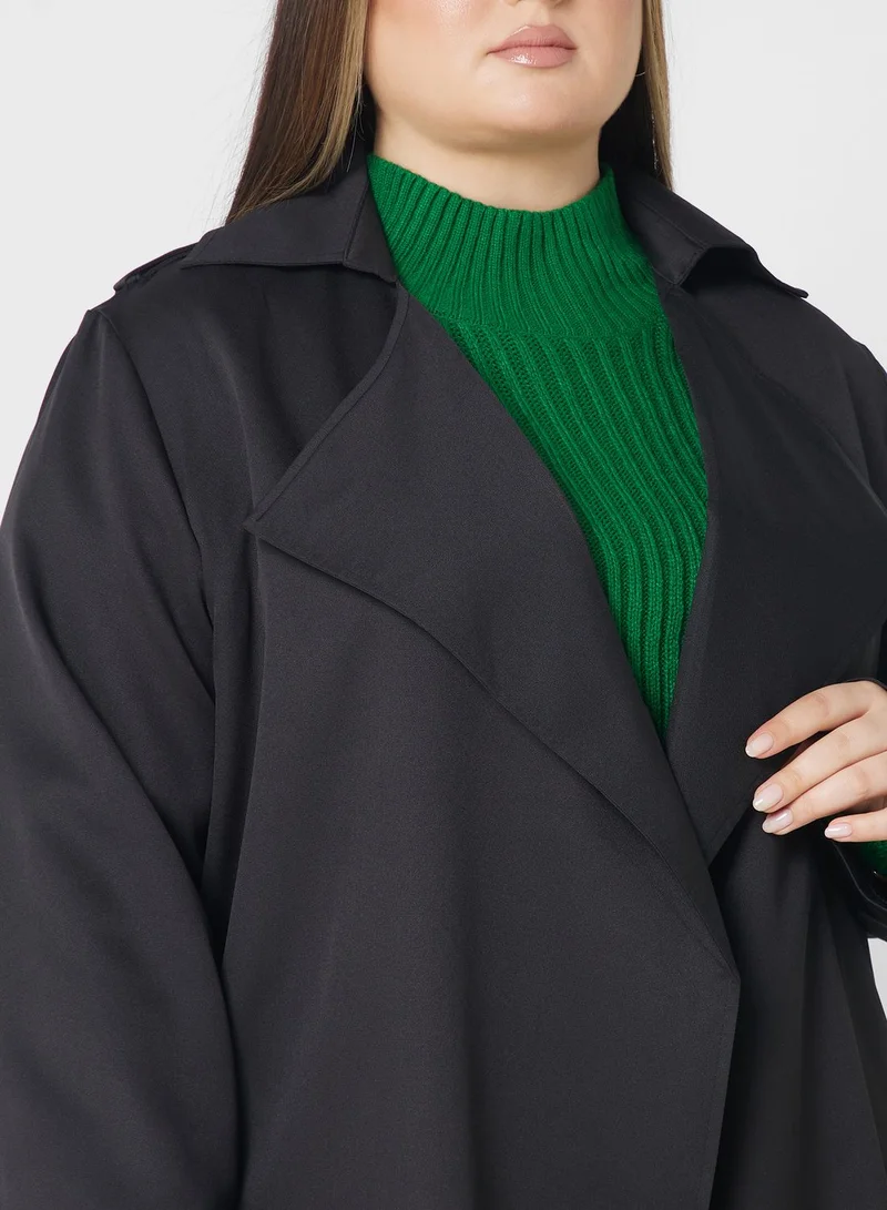 Ella Plus Open Front Longline Blazer