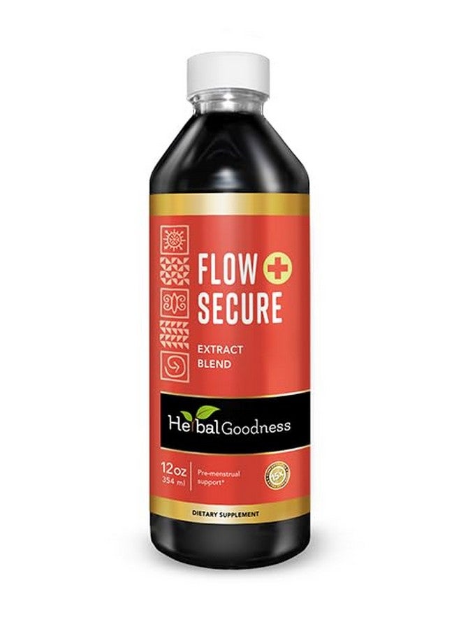 Herbal Goodness Flow Secure 12oz - Premium Menstrual Cycle Support Buddy, Enriched with Womens Vitamins for Hormone and Estrogen Balance as Well as Cognitive and Mood Boost - 1btl - Herbal Goodness - Image 1