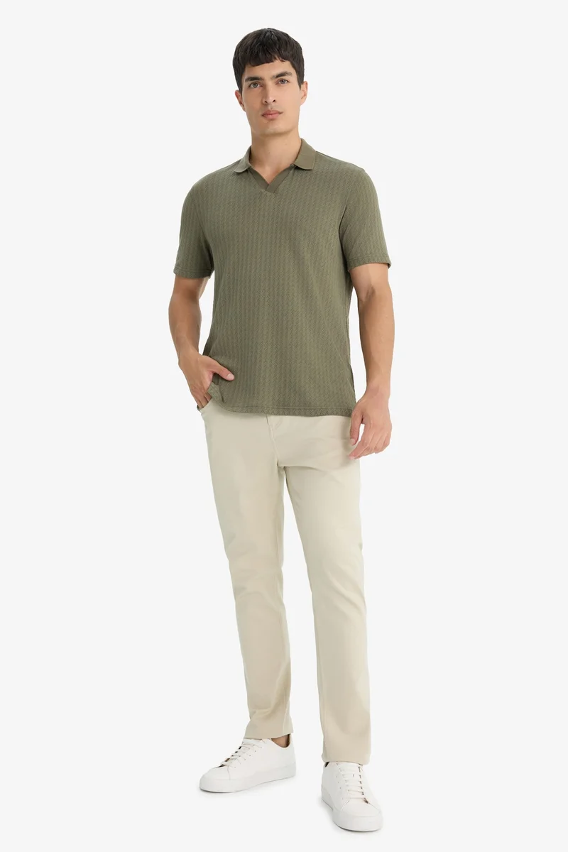 Defacto  Knitwear Look Polo T-Shirt for Men | Best Price UAE