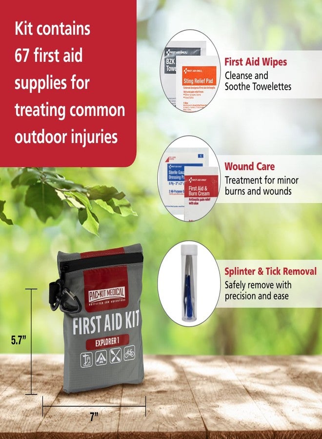 Pac-Kit Watertight Explorer 1 First Aid Kit for Hiking, Camping and Outdoor Activities, 67 Pieces - Image 4