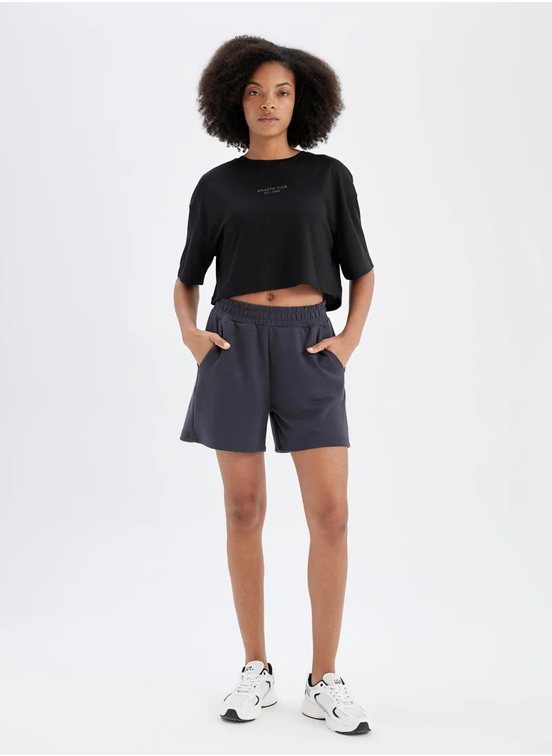 DeFacto Defactofit Standard Fit Sports Short Modal Fabric