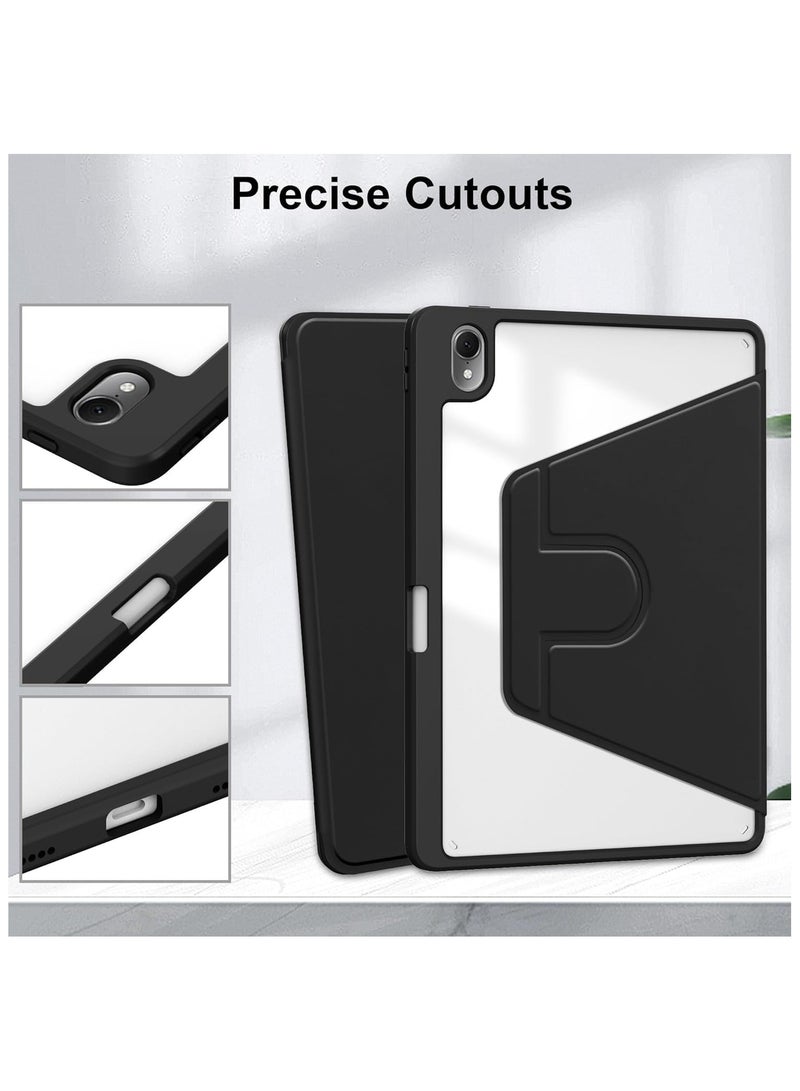 General Clear Back Case Compatible with Huawei MatePad Air 11.5 Inch Released 2023 with Pen Holder, 360 Degree Swivel Stand Folio Flip Smart Tablet Cover Auto Sleep/Wake Tablet Case  - Image 4
