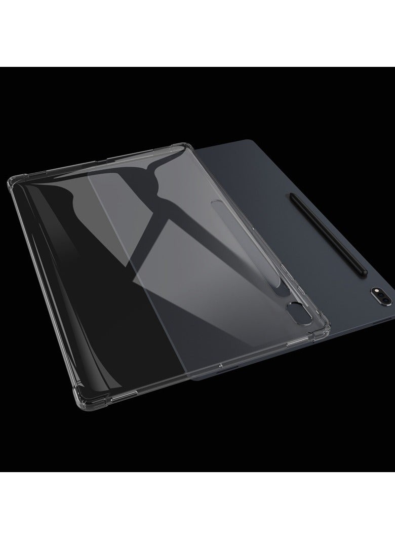 عام غطاء شفاف متوافق مع سامسونج تاب إس 8 الترا 14.6 بوصة - حماية مضادة للسقوط والصدمات بوسادات هوائية رباعية الزوايا - غطاء واقي مرن من مادة TPU - Image 5