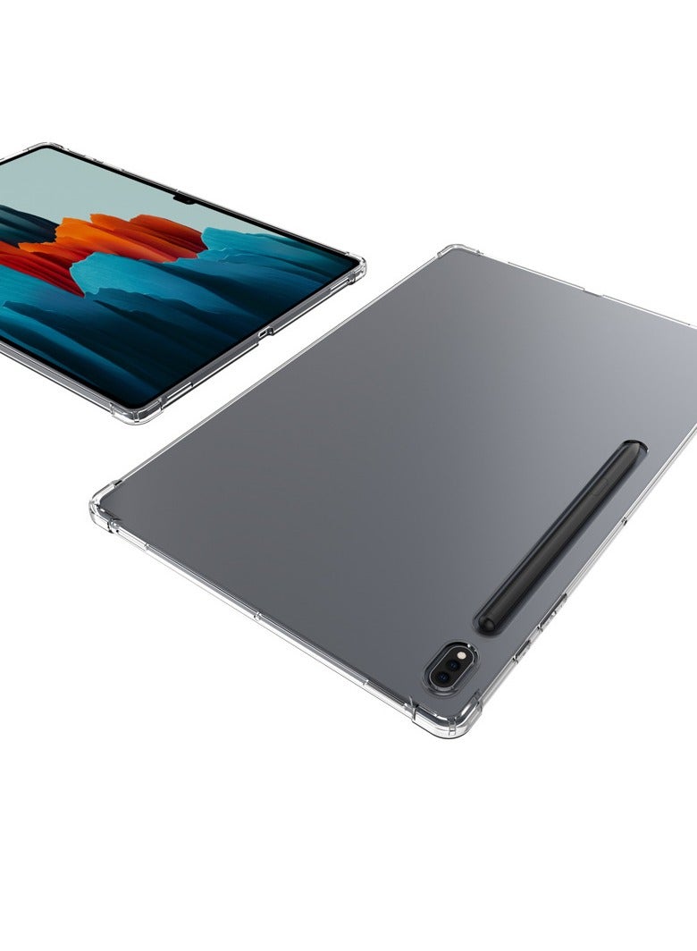 عام غطاء شفاف متوافق مع سامسونج تاب إس 8 الترا 14.6 بوصة - حماية مضادة للسقوط والصدمات بوسادات هوائية رباعية الزوايا - غطاء واقي مرن من مادة TPU - Image 2
