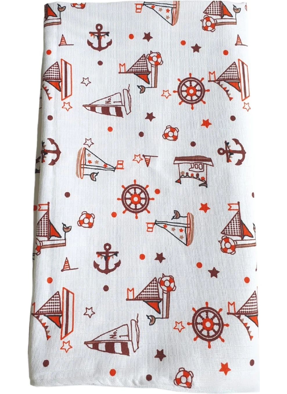 Aysalife Home Tekstil Aysalife Home Textile 100% Organic Cotton Muslin Baby Blanket Size 90 x 100 Kaptan Pattern