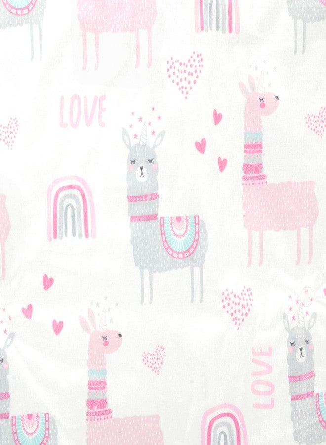 Lush Decor Llama Love Soft Sherpa Baby Receiving/Throw Blanket, 40" x 30", Pink - Image 3